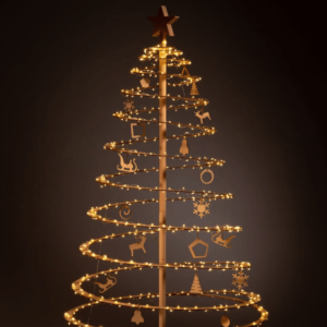Alternatief voor kerstboom van hout houten kerstboom
